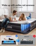 OhGeni Queen Air Mattress with Built in Pump, 18 Raised Comfort Inflatable Mattress, Quiet Surface Portable Blow Up Bed, Air Bed for Home and Guest, Colchone Inflable, 650 lbs Max