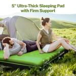 OGERY Sleeping Pad for Camping, 6" Extra-Thick Reinforced Camping Sleeping Pad with Pillows & Built-in Foot Pump, Ultralight Self Inflating Air Mattress Mat for Tent Hiking Essentials Gear