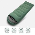 Wind Tour 3 Season Lightweight Waterproof Sleeping Bag Indoor & Outdoor Spliceable Single Sleeping bag 1.0kg for Hiking Backpacking Camping Traveling (Green)