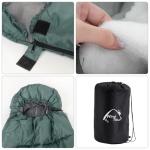Wind Tour 3 Season Lightweight Waterproof Sleeping Bag Indoor & Outdoor Spliceable Single Sleeping bag 1.0kg for Hiking Backpacking Camping Traveling (Green)
