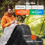 MEREZA Sleeping Bags XL for Adults Mens Large Wide Sleeping Bag for Camping & Backpacking Big and Tall Sleeping Bags for Women 4 Season Warm & Cool Weather with Compression Sack 20-32°F