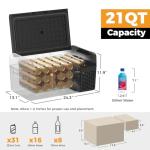 Setpower 12V Refrigerator 21 Quart Portable Freezer 50 Hours Backup Cooling,Electric Cooler for Vehicles Car Refrigerator 12V Portable Fridge for Car Camping Truck Van RV SUV Road Trip Travel RF20