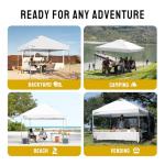 CROWN SHADES 10x10 Pop Up Canopy - Beach Tent with One Push Setup - Easy Outdoor Sun Shade for Events, Parties, Camping - Gazebo with STO-N-Go Cover Bag, Silver Coated Top, White
