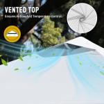 CROWN SHADES 10x10 Pop Up Canopy - Beach Tent with One Push Setup - Easy Outdoor Sun Shade for Events, Parties, Camping - Gazebo with STO-N-Go Cover Bag, Silver Coated Top, White