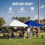 CROWN SHADES 10x10 Pop Up Canopy - Beach Tent with One Push Setup - Easy Outdoor Sun Shade for Events, Parties, Camping - Gazebo with STO-N-Go Cover Bag, Silver Coated Top, White