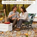 TUIKEN Ultralight Camping Chair Backpacking Chair, Portable Camp Chair with Cup Holder & Storage Bag, Lightweight Compact Folding Chair for Hiking, Travel, Picnic Mountaineering (Camo)