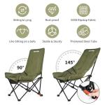 Naturehike Seastar Padded Camping Chair, Oversized 2-Position Adjustable Folding Chair, Portable Camp Chair with Side Pocket & Carry Bag