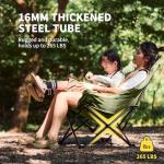 Naturehike Seastar Padded Camping Chair, Oversized 2-Position Adjustable Folding Chair, Portable Camp Chair with Side Pocket & Carry Bag