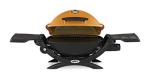 Weber Q1200 Liquid Propane Portable Gas Grill, Orange – 1‑Burner Travel and Camping Grill with Cast‑Iron Grates & Electronic Ignition (8,500 BTU Burner)