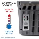 Wagan EL6206 12V 6 Quart Personal Thermoelectric, 6 Liter Capacity, Portable Electric Cooler Warmer with 12/24V DC, Small Fridge for Car, RV, and Camping Use, UL Listed