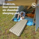 Big Agnes Campmeister Deluxe - Insulated Sleeping Pad, Ultralight Inflatable Mat For Camping, All Season Compact Backpacking And Hiking, 30x78 Extra Wide Long