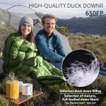 Naturehike Ultralight Backpacking RDS Down Sleeping Bag for Adults, 650 Fill Power Sleeping Bag for 42/52℉, 20oz Compact Lightweight Sleeping Bags for Hiking Camping 3 Seasons