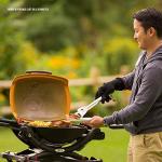 Weber Q1200 Liquid Propane Portable Gas Grill, Orange – 1‑Burner Travel and Camping Grill with Cast‑Iron Grates & Electronic Ignition (8,500 BTU Burner)