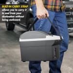 Wagan EL6206 12V 6 Quart Personal Thermoelectric, 6 Liter Capacity, Portable Electric Cooler Warmer with 12/24V DC, Small Fridge for Car, RV, and Camping Use, UL Listed