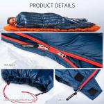 Naturehike Ultralight Backpacking RDS Down Sleeping Bag for Adults, 650 Fill Power Sleeping Bag for 42/52℉, 20oz Compact Lightweight Sleeping Bags for Hiking Camping 3 Seasons