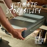 Coleman Snap 'N Go 55-Quart Collapsible Hard Cooler, Portable Hard-Sided Cooler with Waterproof Removable Liner, Space-Saving & Quick Set Up, 64 Hours Cold, Mussel Grey