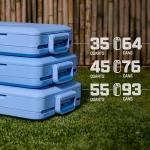 Coleman Snap 'N Go 55-Quart Collapsible Hard Cooler, Portable Hard-Sided Cooler with Waterproof Removable Liner, Space-Saving & Quick Set Up, 64 Hours Cold, Mussel Grey