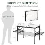 Titanker Folding Camping Table 3ft, Folding Picnic Table, Camp Tables Portable, 50% Extra Side Space, Outdoor Patio Table, RV/Car Camping Essentials, Aluminum Light & Solid