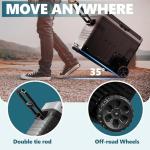 EUHOMY 12 Volt Refrigerator, 53QT(50L) Electric Cooler, Portable Freezer 12V/24V DC 100-240V AC, 12V Fridge -4℉~68℉, 12V Cooler with Wheels & 2 Baskets for Travel, Truck, Boat, Camping