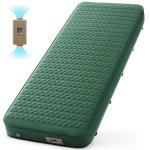 Self Inflating Sleeping Pad with Electric Pump 4 Inch Ultra Thick Memory Foam Sleeping Pad for Camping All Season Single Size Portable Automatic Inflatable Camping Mattress for Travel, Tent (Green)