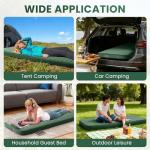 Self Inflating Sleeping Pad with Electric Pump 4 Inch Ultra Thick Memory Foam Sleeping Pad for Camping All Season Single Size Portable Automatic Inflatable Camping Mattress for Travel, Tent (Green)