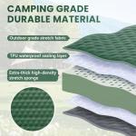 Self Inflating Sleeping Pad with Electric Pump 4 Inch Ultra Thick Memory Foam Sleeping Pad for Camping All Season Single Size Portable Automatic Inflatable Camping Mattress for Travel, Tent (Green)