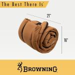 Browning Camping Enterprise -20° Degree Sleeping Bag – Hooded Rectangular Cold Weather Canvas Sleeping Bag with Flannel Liner, PolyLoft Insulation & Roll-Up Straps for Winter Camping