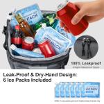 Odoland 48/72 Cans Soft Cooler with Wheels and Handle Collapsible Ice Chest Rolling Coolers on Wheels for Beach Camping Travel and Picnic