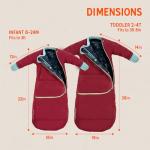 Kelty Space Cadet Infant and Toddler Sized Arms-Out Sleeping Bag, 30-40F Degree Rated, 8M-4T, Fleece-Lined Hand Covers (40F / 2-4T)