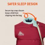 Kelty Space Cadet Infant and Toddler Sized Arms-Out Sleeping Bag, 30-40F Degree Rated, 8M-4T, Fleece-Lined Hand Covers (40F / 2-4T)