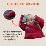 Kelty Space Cadet Infant and Toddler Sized Arms-Out Sleeping Bag, 30-40F Degree Rated, 8M-4T, Fleece-Lined Hand Covers (40F / 2-4T)