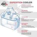 AO Coolers Expedition Canvas Soft-Sided Cooler Bag, Leak-Proof, Insulated, Lightweight, Navy Blue, 12-Can