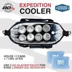 AO Coolers Expedition Canvas Soft-Sided Cooler Bag, Leak-Proof, Insulated, Lightweight, Navy Blue, 12-Can