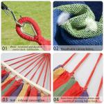 Portable Camping Hammock Lightweight Fabric Hammock for Backpacking, Beach, Patio, Backyard, Outdoor (Red)