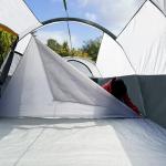 CAMPROS CP Tent 8 Person Camping Tents, Weather Resistant Family Tent, 5 Large Mesh Windows, Double Layer, Divided Curtain for Separated Room, Portable with Carry Bag - Gray