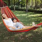 Portable Camping Hammock Lightweight Fabric Hammock for Backpacking, Beach, Patio, Backyard, Outdoor (Red)