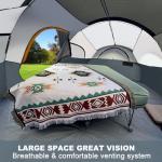CAMPROS CP Tent 8 Person Camping Tents, Weather Resistant Family Tent, 5 Large Mesh Windows, Double Layer, Divided Curtain for Separated Room, Portable with Carry Bag - Gray