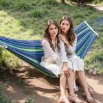 Portable Camping Hammock Lightweight Fabric Hammock for Backpacking, Beach, Patio, Backyard, Outdoor (Red)