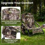 SUNNYFEEL Turkey Hunting Chair, Hunting Blind Chair, Portable Camping Chair with Storage Pocket and Carry Bag for Hunting Fishing Outdoor Travel Picnic Shooting