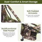 SUNNYFEEL Turkey Hunting Chair, Hunting Blind Chair, Portable Camping Chair with Storage Pocket and Carry Bag for Hunting Fishing Outdoor Travel Picnic Shooting