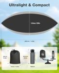 MOSFiATA Camping Hammock, Heavy Duty up to 700lbs with 2 Tree Straps and Attached Carry Bag Portable Outdoor Hammock for Backpacking Hiking Travel,Beach（Black Grey