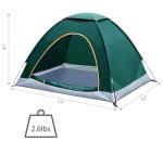 Tent for Camping - Lightweight Backpacking Tent with Rain Fly, Waterproof & Windproof, Easy Setup, Portable Carry Bag - for Hiking, Beach, Outdoor Adventures (Green)