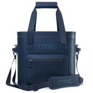 RTIC 30 Can Ultra-Tough Soft Cooler Pro, Insulated, Waterproof, Leakproof, Portable, Floating Bag for Beverage, Drink, Lunch, Outdoor, Beach, Car, Camping, Picnic, Fishing, Boat, 19L, Navy