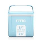 RTIC 8 QT Road Trip Personal Cooler, Small, Compact, Insulated, Portable Ice Chest Box for Food, Drink, Beverage, Beach, Camping, Picnic, Fishing, Boat, 12-Can Capacity, RTIC Ice