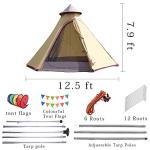 12'x10'x8'Dome Camping Tent 5-6 Person 4 Season Double Layers Waterproof Anti-UV Windproof Tents Family Outdoor Camping Tent
