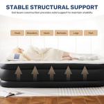 Simple Deluxe Queen Camping Air Mattress with Built-in Electric High-Speed Pump, 18" Tall Portable Foldable Waterproof Inflatable Camping Airbed with Carrying Bag for Home Guests & Travel