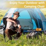 SAILARY Folding Camping Chairs Portable Outdoor Chair for Camping, Fishing, Beach, Picnic, Lightweight High Back Foldable Chair with Cup Holder & Storage Bag, Supports 300lbs, Black