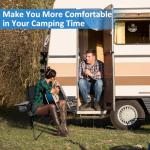 SAILARY Folding Camping Chairs Portable Outdoor Chair for Camping, Fishing, Beach, Picnic, Lightweight High Back Foldable Chair with Cup Holder & Storage Bag, Supports 300lbs, Black