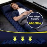 Inflatable Sleeping Pad with Pillow for Camping-Built in Fast Inflation-Ultralight Upgraded Durable Compact Sleeping Mat Moisture Proof Air Mattress for Camping, Backpacking,Hiking,Travel,Tent