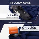 Inflatable Sleeping Pad with Pillow for Camping-Built in Fast Inflation-Ultralight Upgraded Durable Compact Sleeping Mat Moisture Proof Air Mattress for Camping, Backpacking,Hiking,Travel,Tent